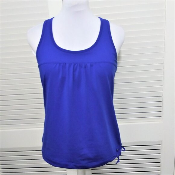 Athleta‎ Tank Top Tinker Blue Racerback Style 903773 Built In Bra Womens Medium - Picture 10 of 11